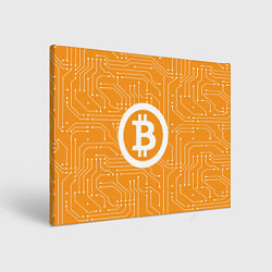 Холст прямоугольный Bitcoin: Orange Network, цвет: 3D-принт