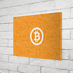 Холст прямоугольный Bitcoin: Orange Network, цвет: 3D-принт — фото 2