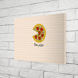 Холст прямоугольный One Love - One pizza, цвет: 3D-принт — фото 2