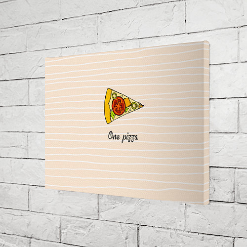 Картина прямоугольная One Love - One pizza / 3D-принт – фото 3