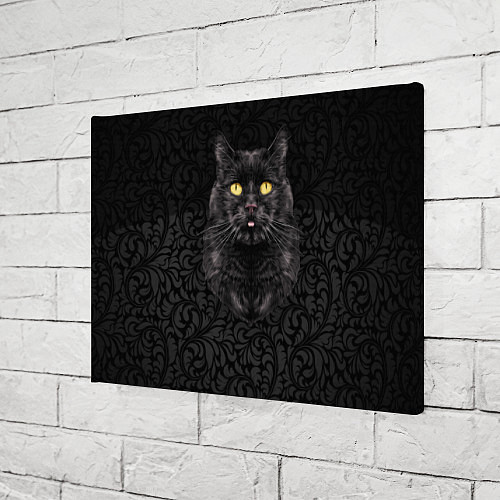 Картина прямоугольная Чёрный котик / 3D-принт – фото 3