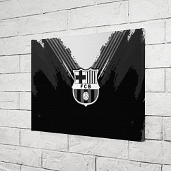 Холст прямоугольный FC Barcelona: Black Style, цвет: 3D-принт — фото 2