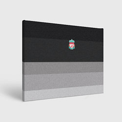 Холст прямоугольный ФК Ливерпуль: Серый стиль, цвет: 3D-принт