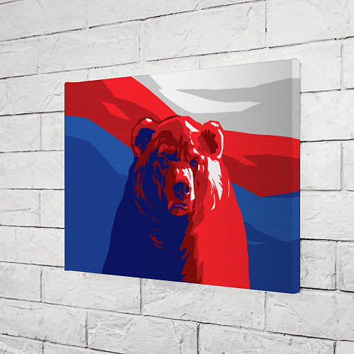 Картина прямоугольная Российский медведь / 3D-принт – фото 3