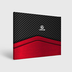 Холст прямоугольный Lexus: Red Carbon, цвет: 3D-принт
