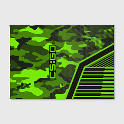 Холст прямоугольный CS:GO Light Green Camo, цвет: 3D-принт — фото 2