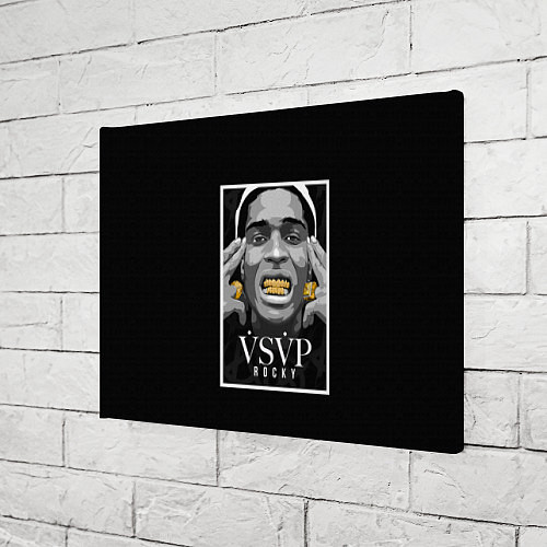 Картина прямоугольная ASAP Rocky: Gold Edition / 3D-принт – фото 3