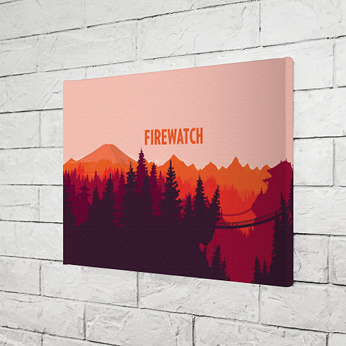 Картина прямоугольная Firewatch: Orange Style / 3D-принт – фото 3