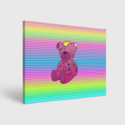 Холст прямоугольный Lil Peep Bear, цвет: 3D-принт