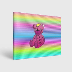 Холст прямоугольный Lil Peep Bear, цвет: 3D-принт