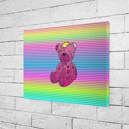 Картина прямоугольная Lil Peep Bear / 3D-принт – фото 3