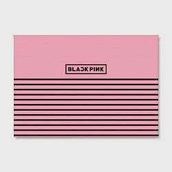 Холст прямоугольный Black Pink: Black Stripes, цвет: 3D-принт — фото 2