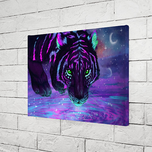 Картина прямоугольная Неоновый тигр / 3D-принт – фото 3