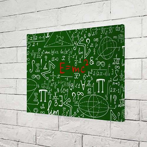 Картина прямоугольная E=mc2: Green Style / 3D-принт – фото 3