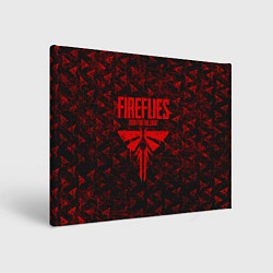 Холст прямоугольный Fireflies: Red Logo, цвет: 3D-принт