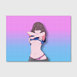 Холст прямоугольный Ahegao Girl, цвет: 3D-принт — фото 2