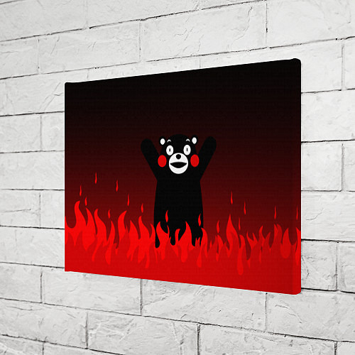 Картина прямоугольная Kumamon: Hell Flame / 3D-принт – фото 3