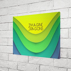 Холст прямоугольный Imagine Dragons: Lime Colour, цвет: 3D-принт — фото 2