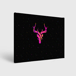 Холст прямоугольный Neon Deer, цвет: 3D-принт