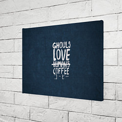 Холст прямоугольный Ghouls Love Coffee, цвет: 3D-принт — фото 2