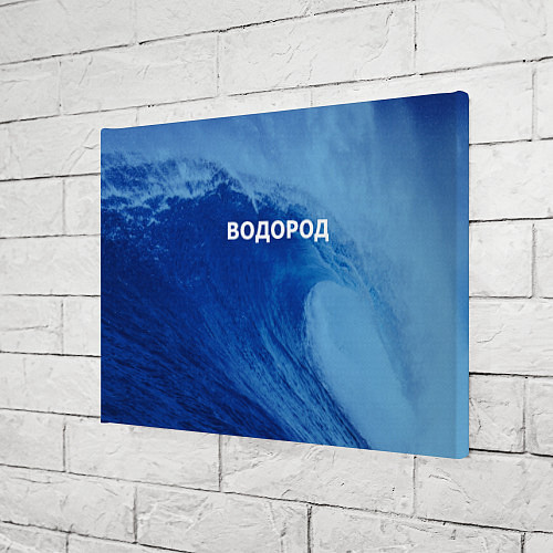Картина прямоугольная Вода: водород - парные / 3D-принт – фото 3