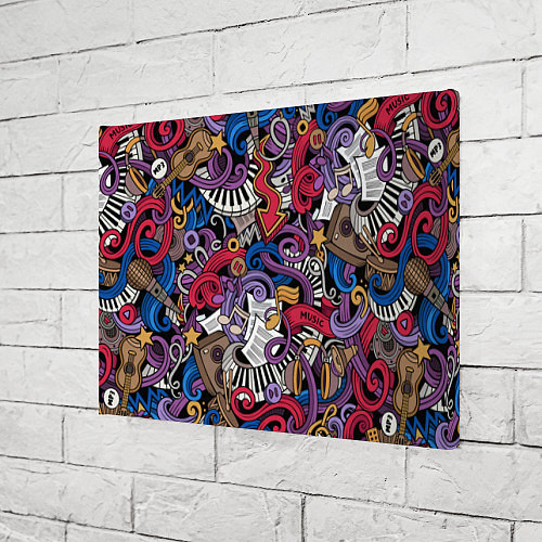 Картина прямоугольная Music collage / 3D-принт – фото 3