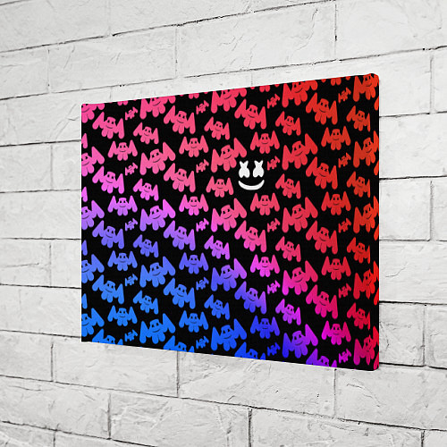 Картина прямоугольная Marshmello: Pink & Violet / 3D-принт – фото 3