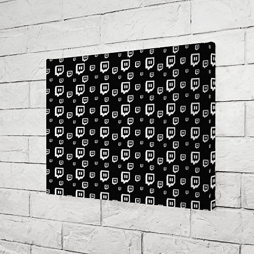 Картина прямоугольная Twitch: Black Pattern / 3D-принт – фото 3