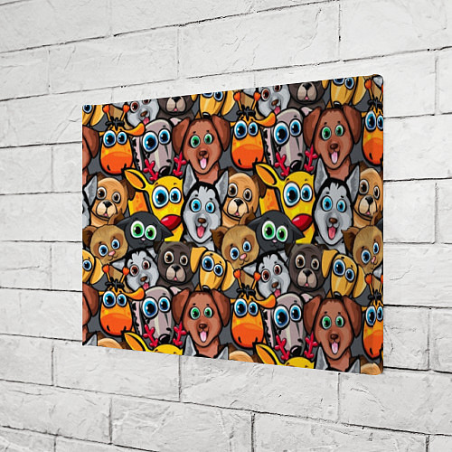 Картина прямоугольная Веселые собаки / 3D-принт – фото 3