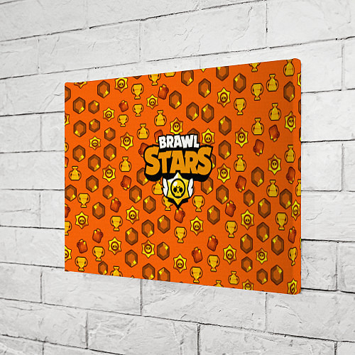 Картина прямоугольная Brawl Stars: Orange Team / 3D-принт – фото 3