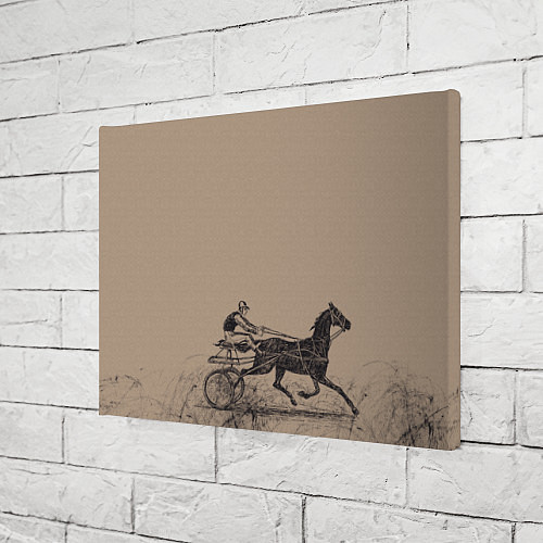 Картина прямоугольная Лошадь с колесницей / 3D-принт – фото 3
