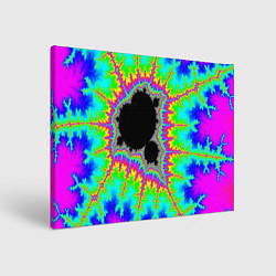 Холст прямоугольный Фрактальная кислотная черная дыра - множество Манд, цвет: 3D-принт