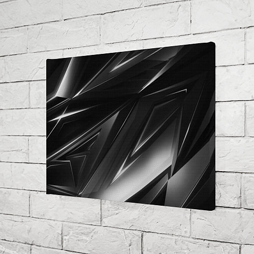 Картина прямоугольная GEOMETRY STRIPES BLACK & WHITE / 3D-принт – фото 3