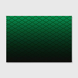 Холст прямоугольный Узор зеленая чешуя дракон, цвет: 3D-принт — фото 2