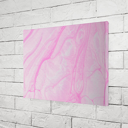 Картина прямоугольная Розовые разводы краска зефир / 3D-принт – фото 3