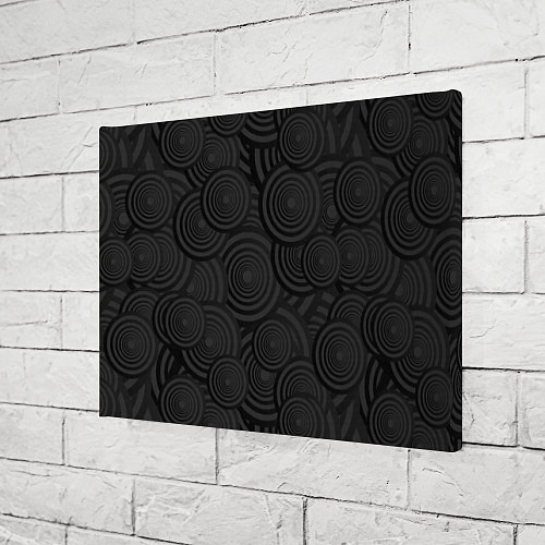 Картина прямоугольная Круги черный узор геометрия / 3D-принт – фото 3