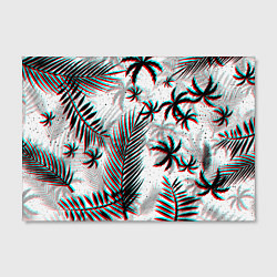 Холст прямоугольный ПАЛЬМЫ TROPICAL GLITCH, цвет: 3D-принт — фото 2