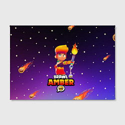 Холст прямоугольный BRAWL STARS AMBER, цвет: 3D-принт — фото 2