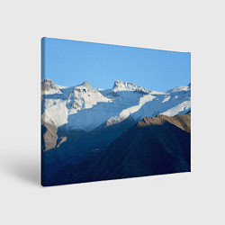 Холст прямоугольный Снежные горы, цвет: 3D-принт