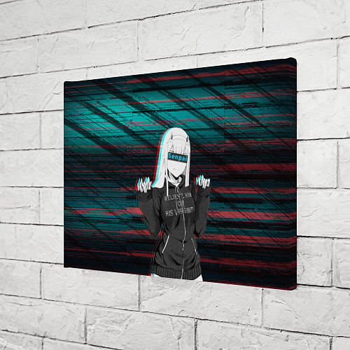 Картина прямоугольная Zero Two Senpai / 3D-принт – фото 3