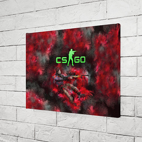 Картина прямоугольная CS GO Red heat / 3D-принт – фото 3