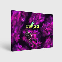 Холст прямоугольный CS GO Purple madness, цвет: 3D-принт