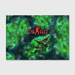 Холст прямоугольный CS GO Green rage, цвет: 3D-принт — фото 2
