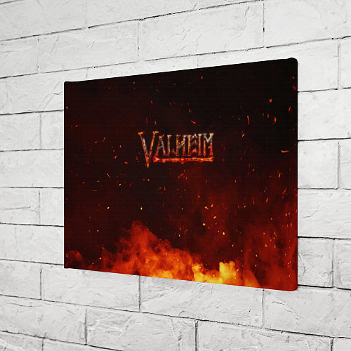 Картина прямоугольная Valheim огненный лого / 3D-принт – фото 3