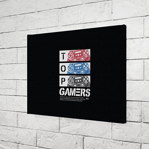 Картина прямоугольная TOP GAMER ТОП ГЕЙМЕР / 3D-принт – фото 3