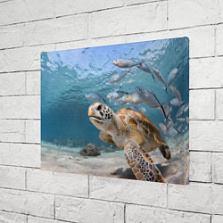 Холст прямоугольный Морская черепаха, цвет: 3D-принт — фото 2