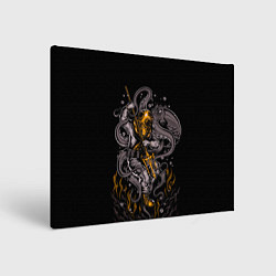 Холст прямоугольный ПОДВОДНАЯ БИТВА, цвет: 3D-принт