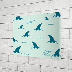 Холст прямоугольный Плавники акул, цвет: 3D-принт — фото 2