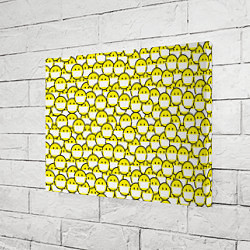 Холст прямоугольный Смайлики в Масках, цвет: 3D-принт — фото 2
