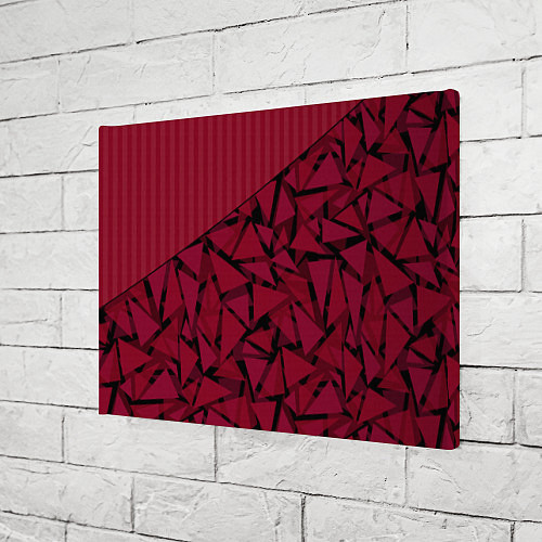 Картина прямоугольная Красный комбинированный узор / 3D-принт – фото 3
